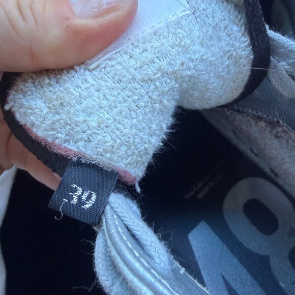 P448 Skate High Top Sneakers Silver & Green Faux Snakeskin Pattern Size 39 / 9 - Picture 11 of 11